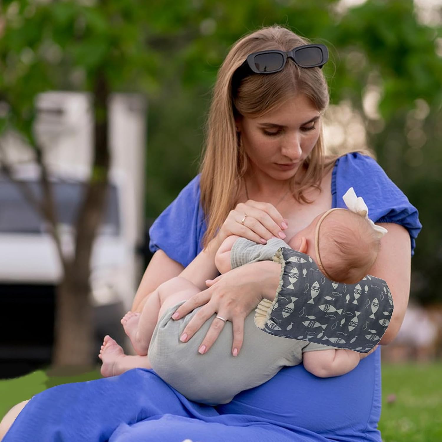 Coussin d’Allaitement - ArmNurse™ - Poissons - Mon Bébé Futé