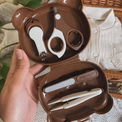 Kit Manucure - BabyBearNailKit™ - Marron - Mon Bébé Futé