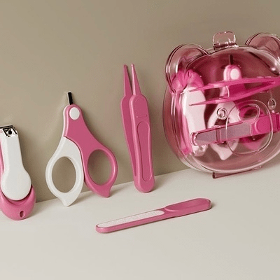 Kit Manucure - BabyBearNailKit™ - Rose - Mon Bébé Futé