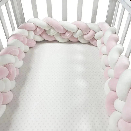 Tour de Lit Bebe - CozyKnot™ - Rose Blanc - Mon Bébé Futé