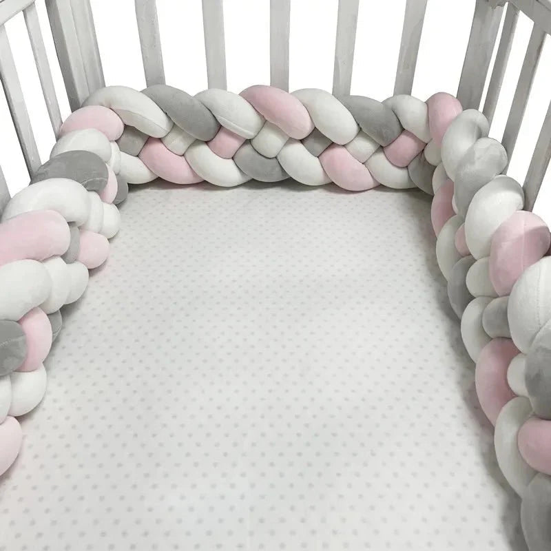 Tour de Lit Bebe - CozyKnot™ - Rose Gris - Mon Bébé Futé