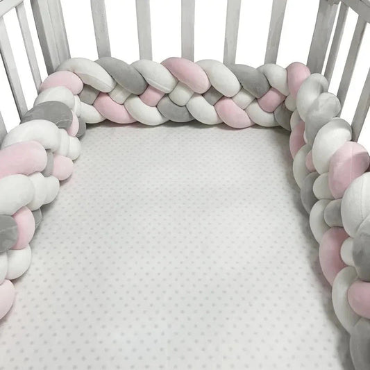 Tour de Lit Bebe - CozyKnot™ - Rose Gris - Mon Bébé Futé